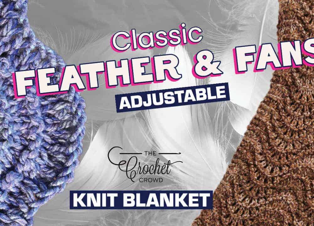 Classic Feather and Fans Knit Blanket