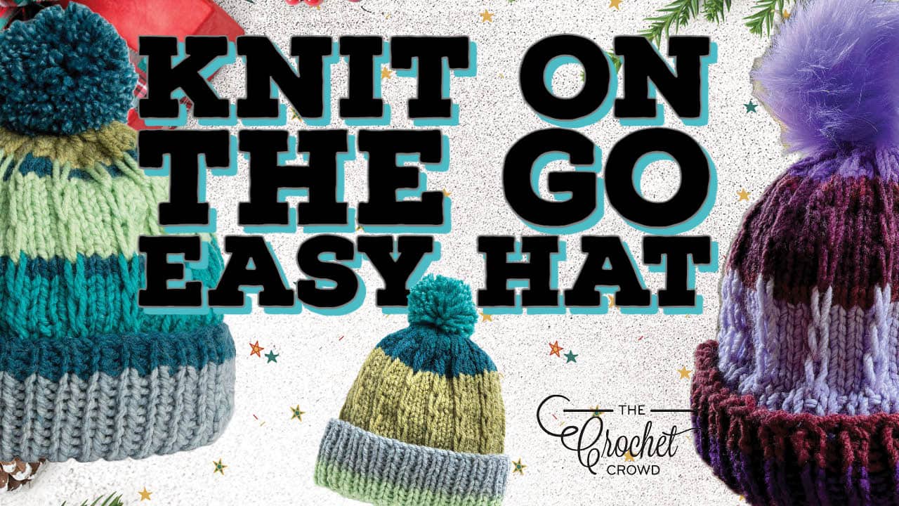 Knit On The Go Easy Textured Hat + Tutorial