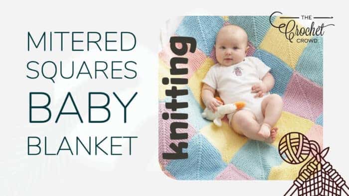 Mitered Squares Baby Knit Blanket