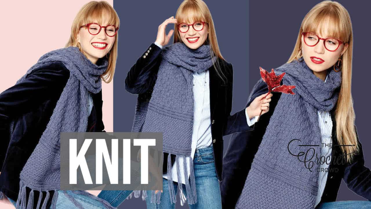 3 Textures In One Knit Scarf Easy Level