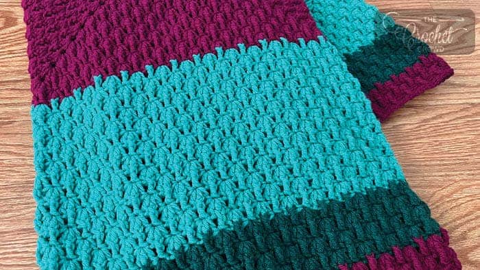 Textured Rectangle Granny Afghan by Jeanne Steinhilber
