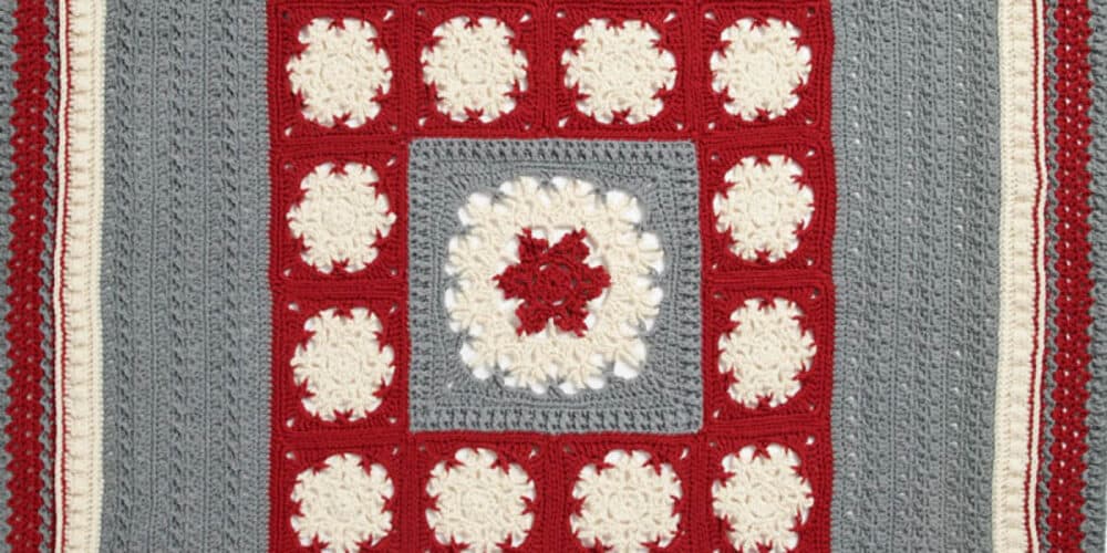 Crochet Snow Days with Hot Chocolate Blanket Square