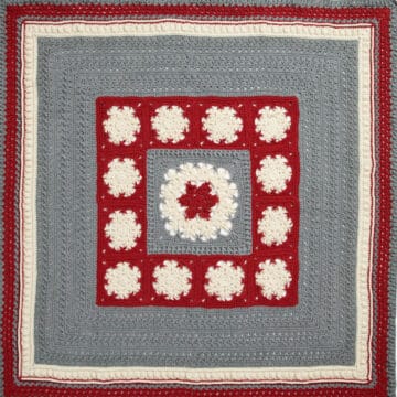 Crochet Snow Days with Hot Chocolate Blanket Square