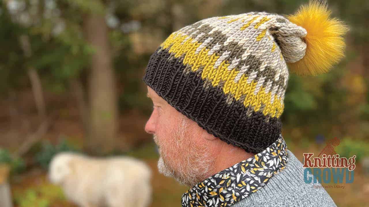 Graphic Knit Hat with Daniel