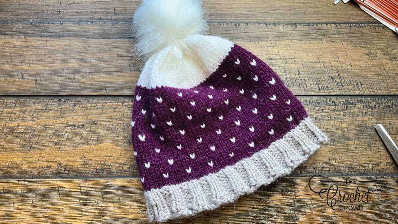 Lincoln Fog Snow Speckled Hat Knit