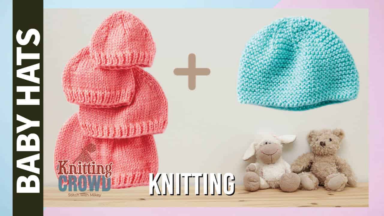 Wee & Garter Stitch Knit Preemie to 3 Month Baby Hats