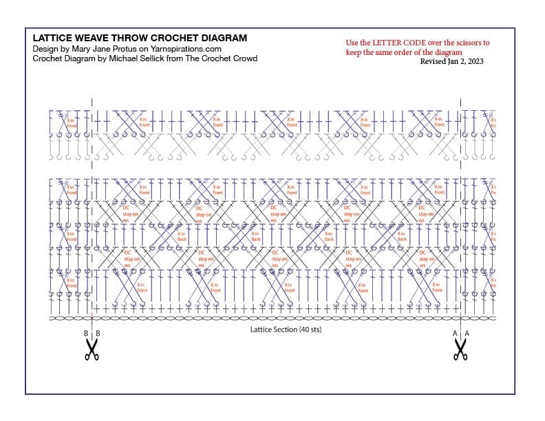 Lattice Weave Crochet Diagram Page 5