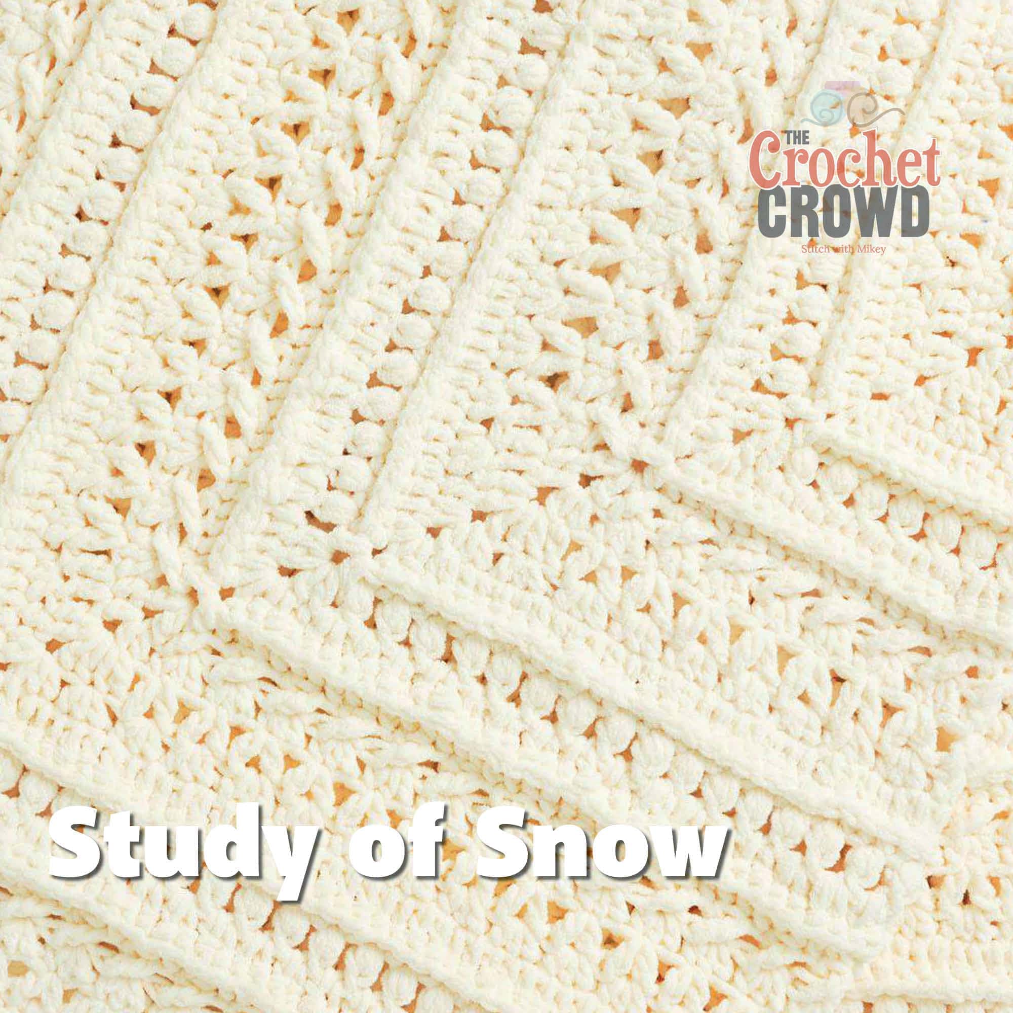 How To Crochet Study of Snow Blanket + Tutorial The Crochet Crowd