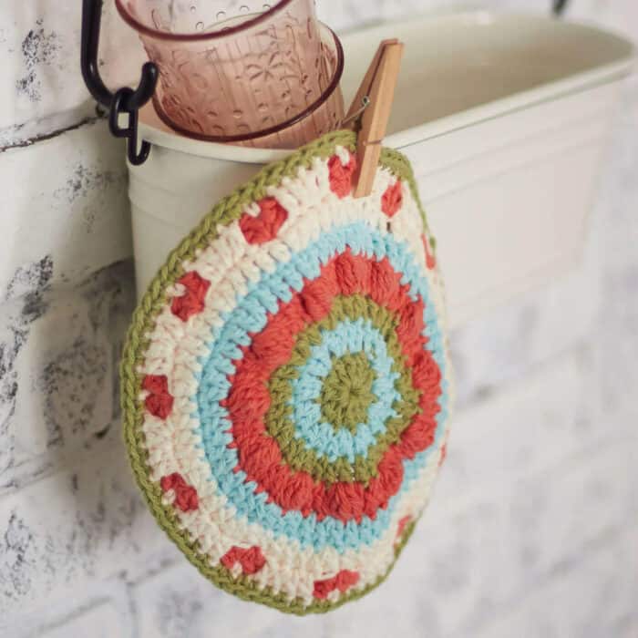 Crochet Hearts Vintage Dishcloth Pattern