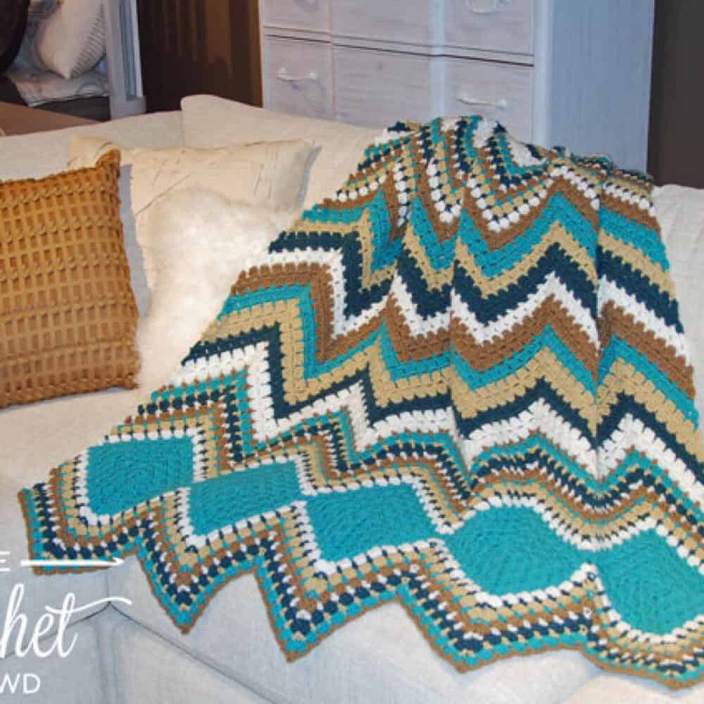 Crochet Modern Chevron Blanket Pattern