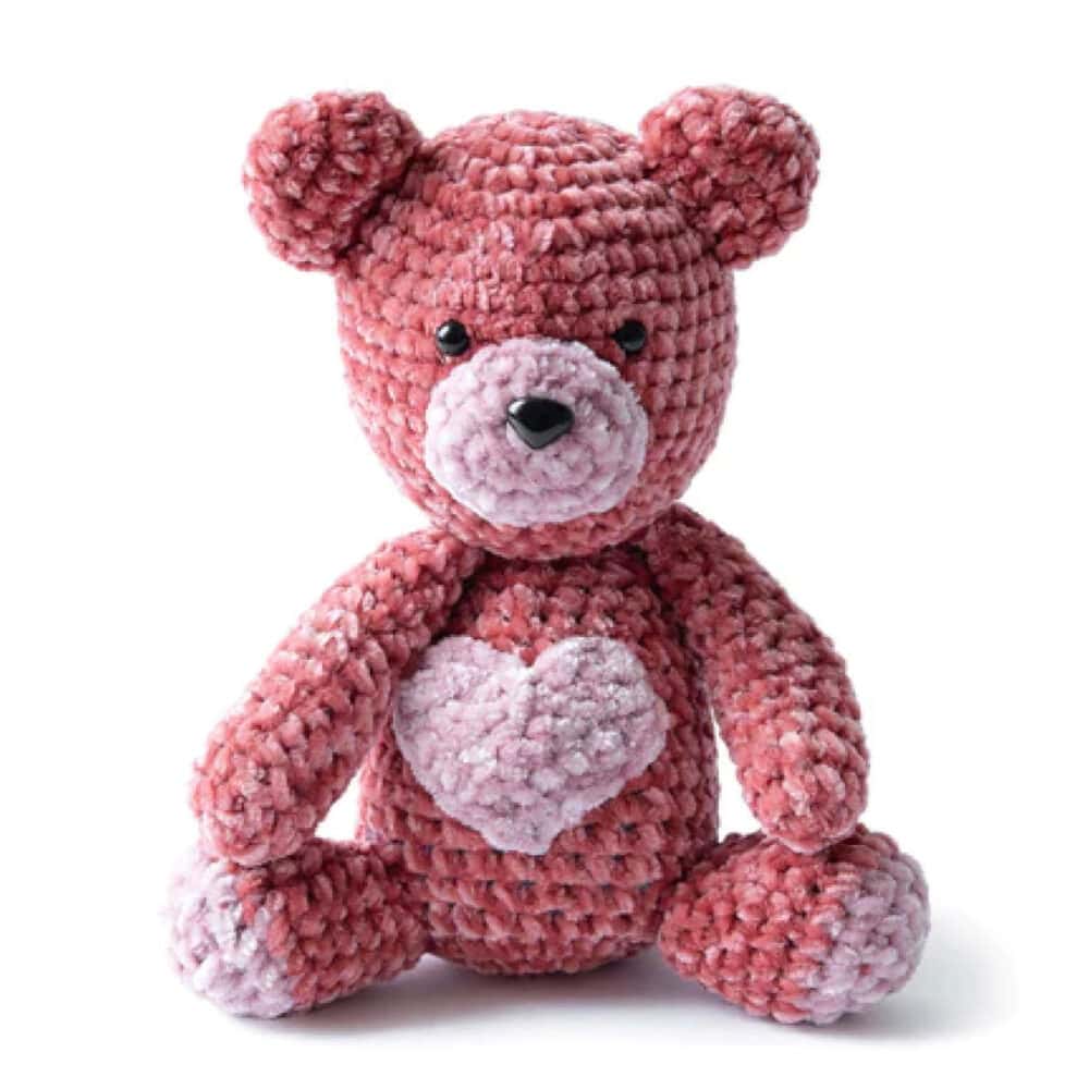 Cute Small Valentine Crochet Bear