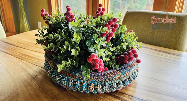 Large Basket Crochet Bowl