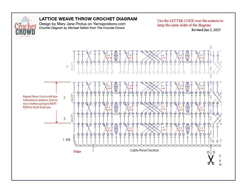 Lattice Weave Crochet Diagram Page 2