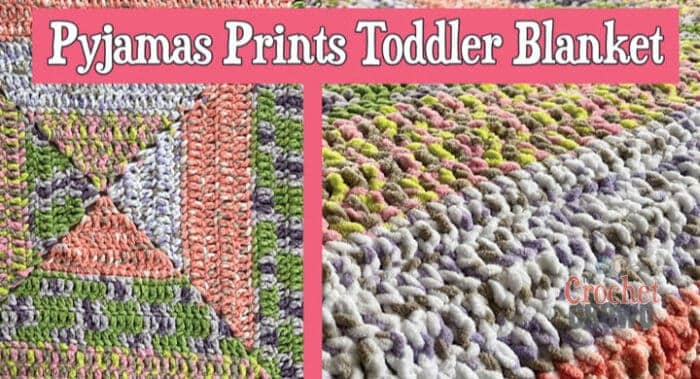 Crochet Pyjamas Print Toddler Blanket