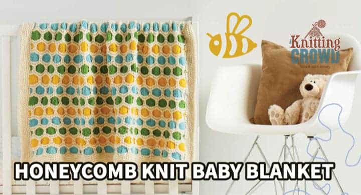 Caron Honeycomb Knit Baby Blanket