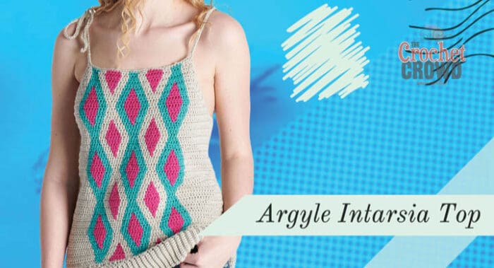 Crochet Argyle Intarsia Top