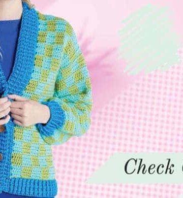 Crochet Check Cardigan