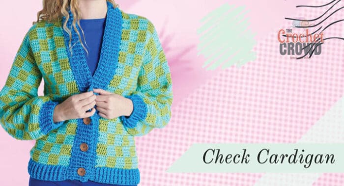 Crochet Check Cardigan