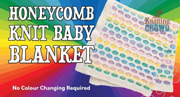 Knit Honeycomb Baby Blanket + Tutorial