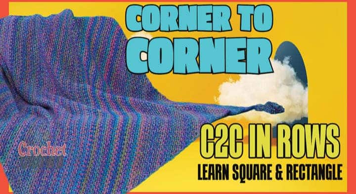 Single Crochet Moss Stitch Corner to Corner Blanket