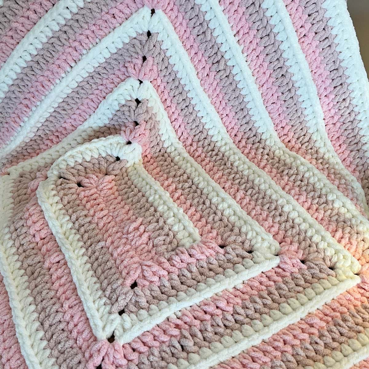 Never Ending Raised Lip Crochet Baby Blanket
