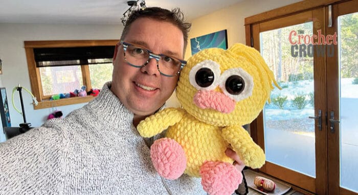 Mikey with Quackers the Crochet Duck