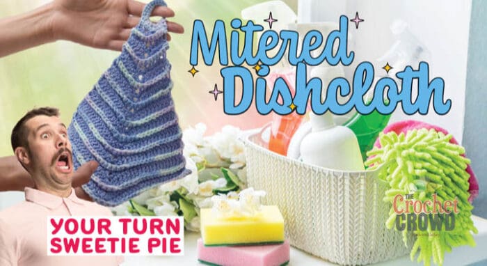 Mitered Unusual Crochet Dishcloth