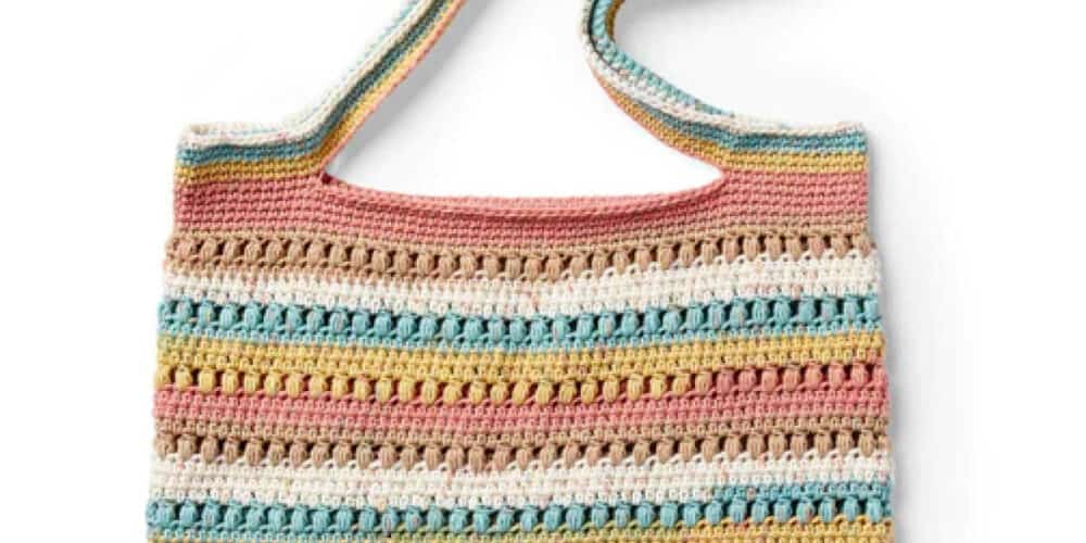 Caron Crochet Textured Tote Pattern