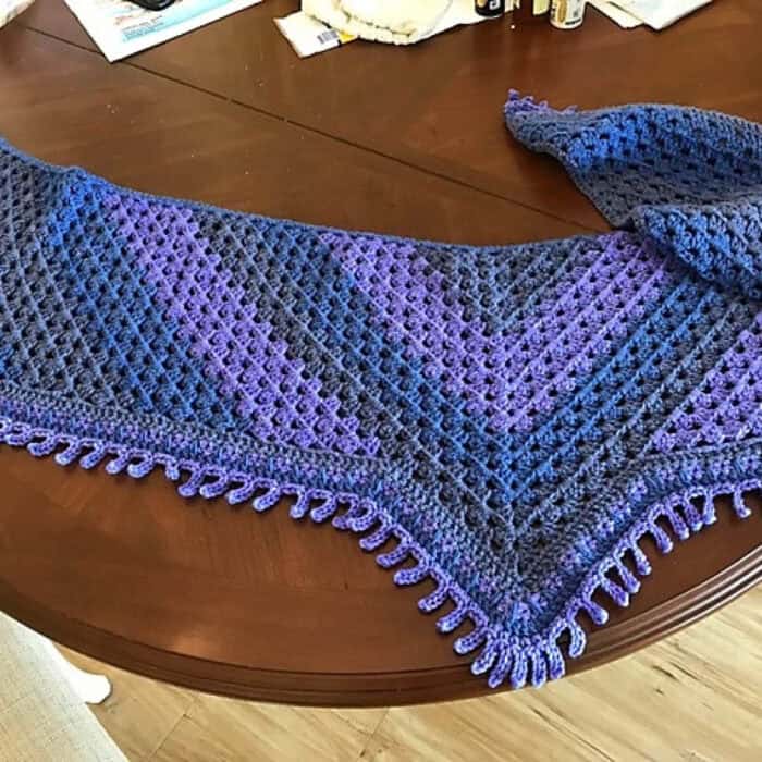 Crochet Granny Has Wings Shawl Pattern