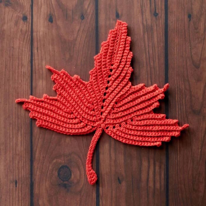 Crochet Maple Leaf Dishcloth Pattern
