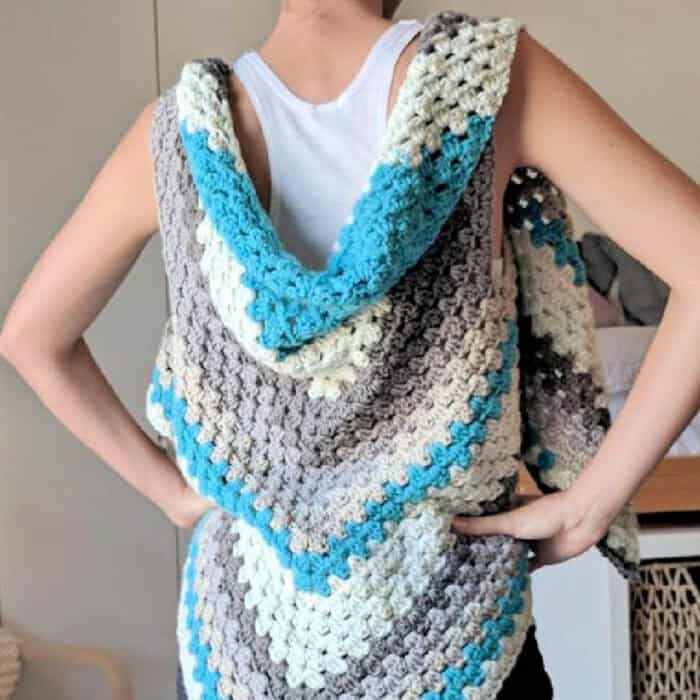 Crochet Shawl Vest Caron Cakes Pattern