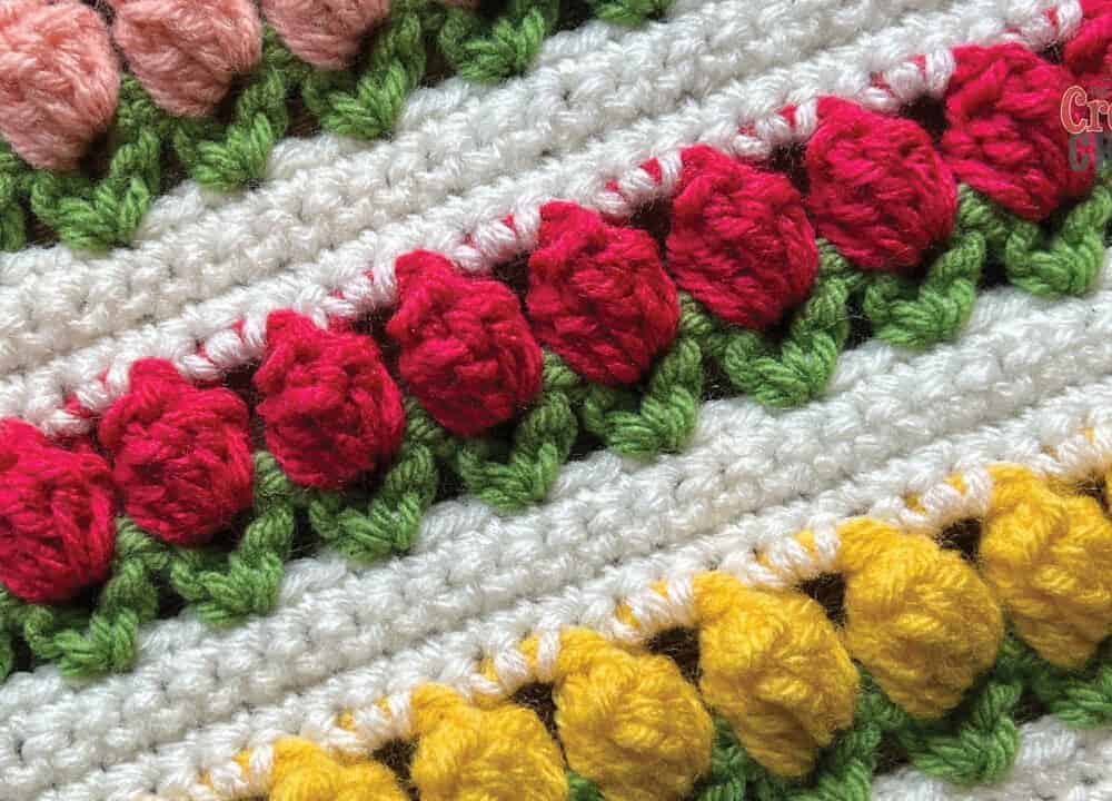 Crochet Tulip Stitches in a Row