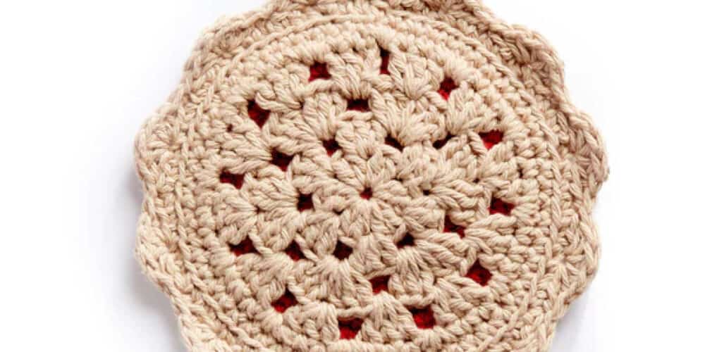 Crochet Cherry Pie Pot Holder Pattern