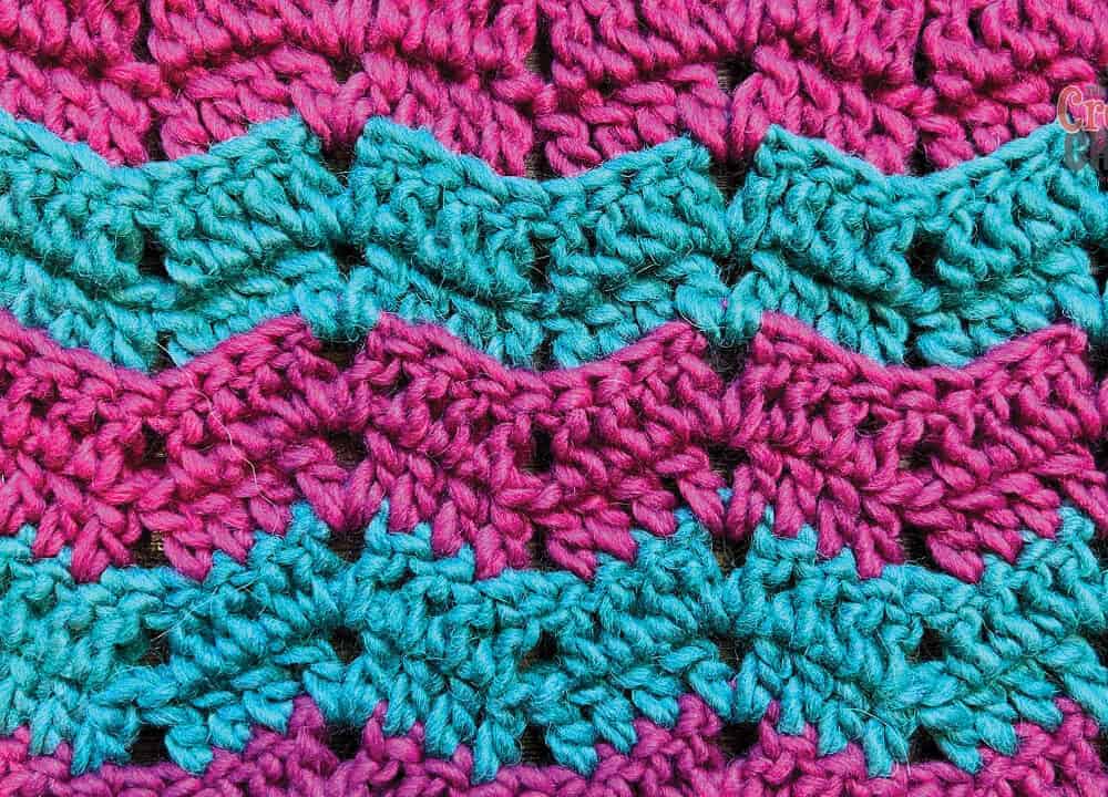 Crochet Keyhole Chevron Stitch