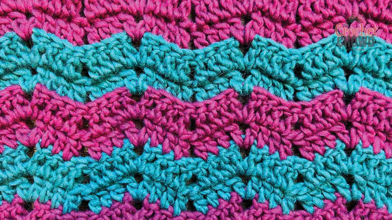 Crochet Keyhole Wave Stitch Tutorial