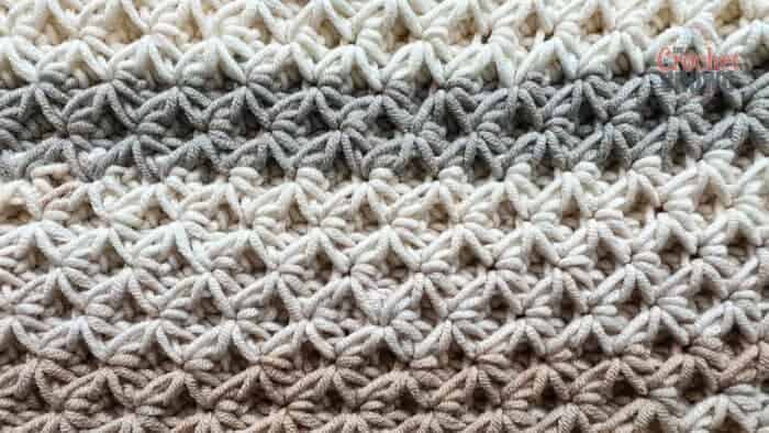 Crochet Raised Star Stitch in Rounds Tutorial