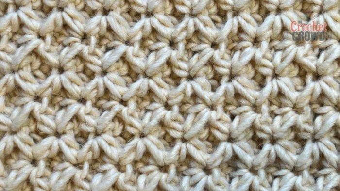 Crochet Raised Star Stitch in Rows