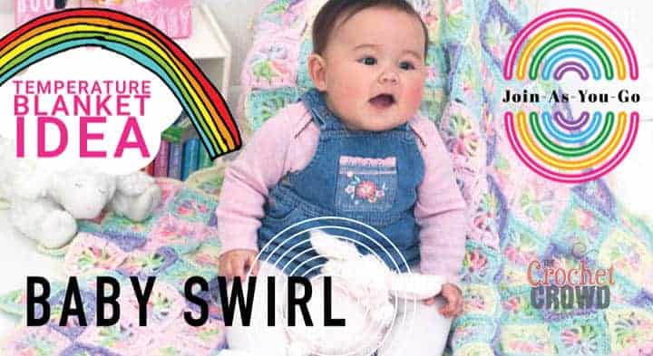 Rainbow Swirl Baby Temperature Blanket + Tutorial