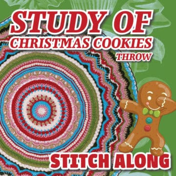 Study of Christmas Cookies Throw Crochet Stitch Along