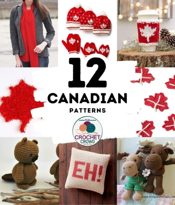 12 Canadian Inspired Patriotic Symbols for Crochet and Knit Patterns to Download