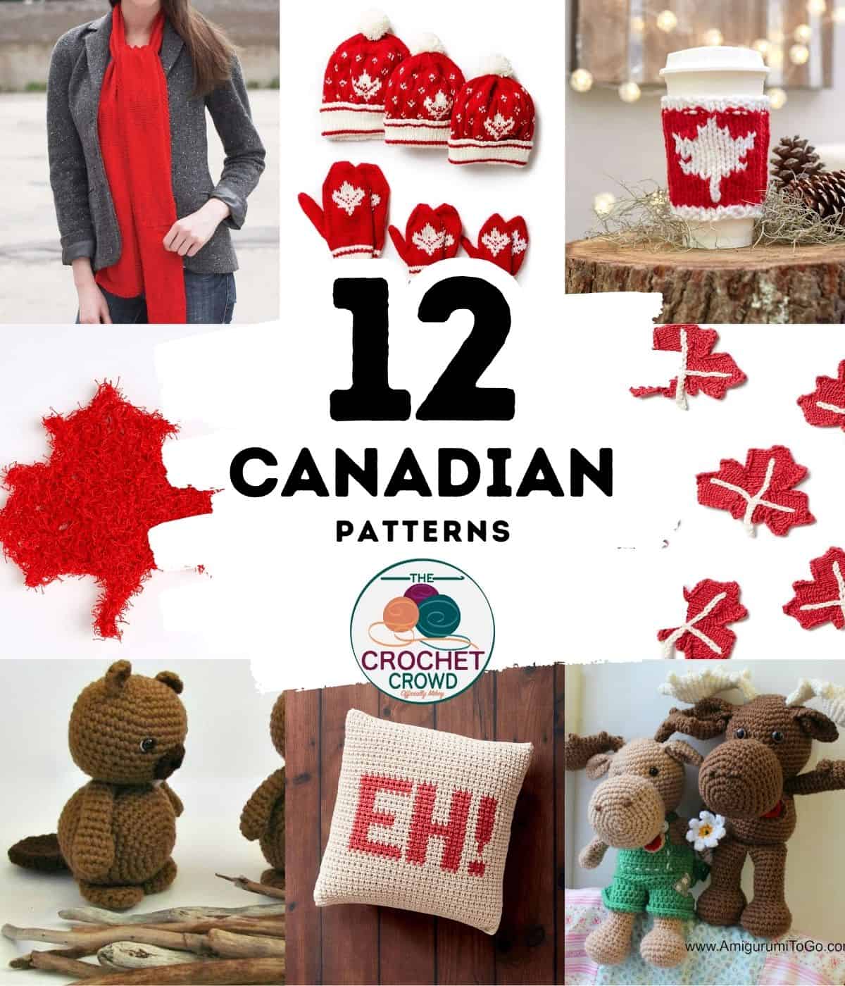 12 Canadian Inspired Patriotic Symbols for Crochet and Knit Patterns to Download