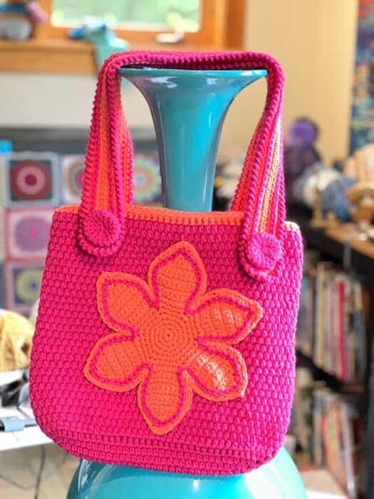 Crochet Flower Tote Bag Mikey Version
