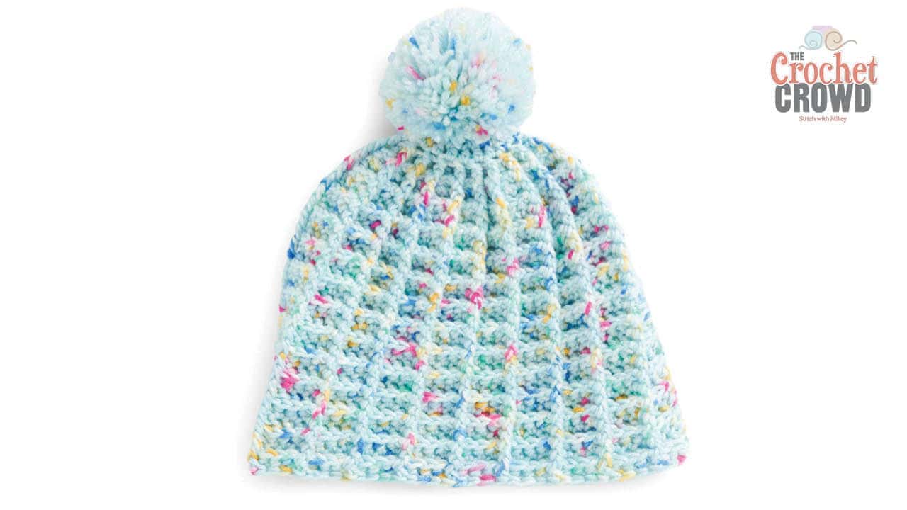 Crochet Waffle Speckle Hat