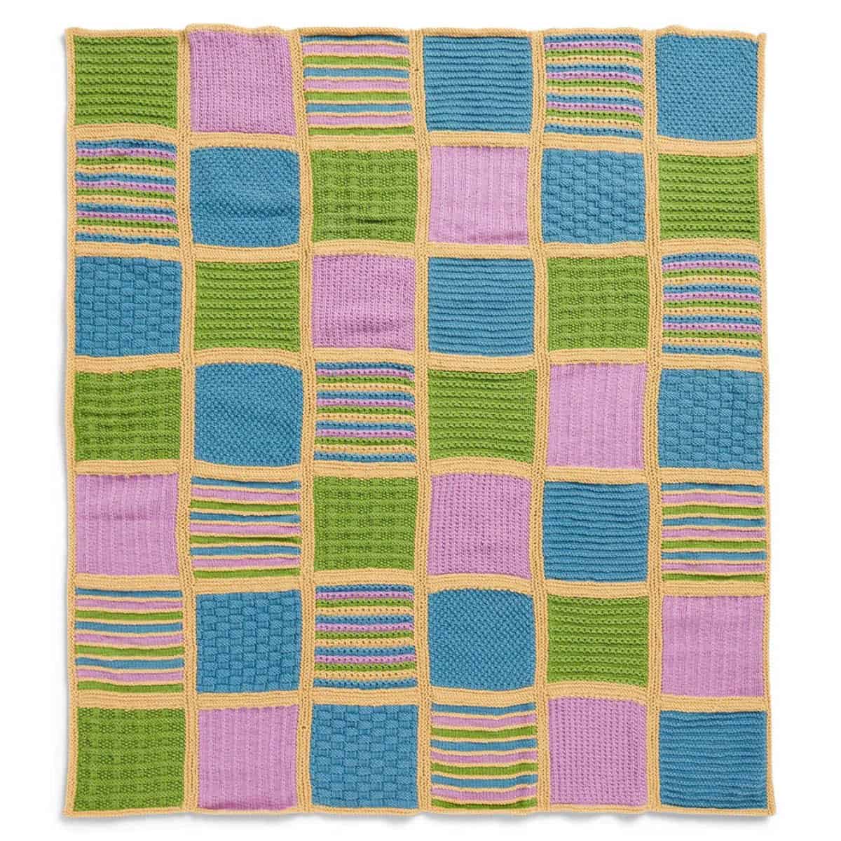 Knit Collective Stitch Sampler Blanket Pattern