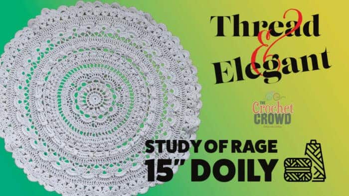 15 Inch Crochet Study of Rage Thread Doily