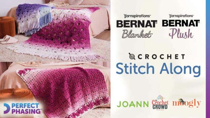 Bernat Blanket Stitch Trim Crochet Blanket, Yarnspirations