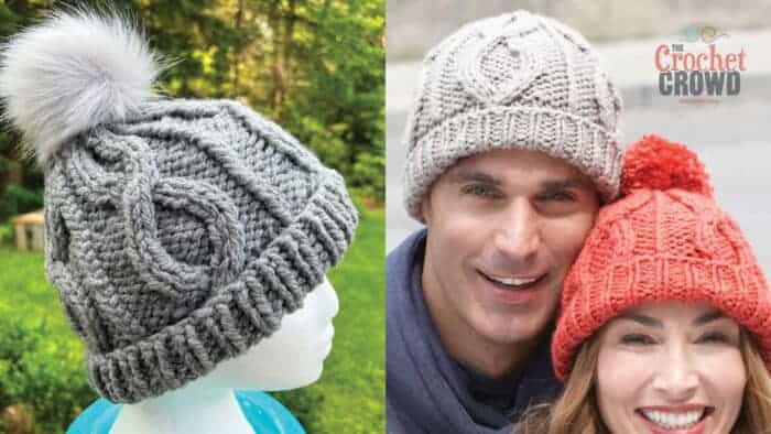 Bernat Cable Knit Hats