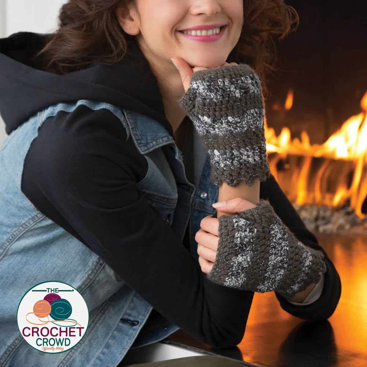 Crochet Warm Fingerless Gloves Pattern