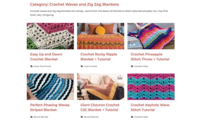Crochet Waves and Zig Zags Blankets
