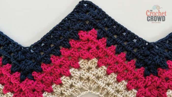 5 Shells Up and Down Crochet Granny Ripple
